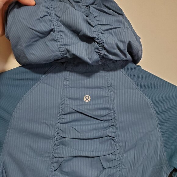 LULULEMON Dance Studio Rib Sleeve Jacket Reversible Slim Petrol Blue Women's 2 - Picture 8 of 16